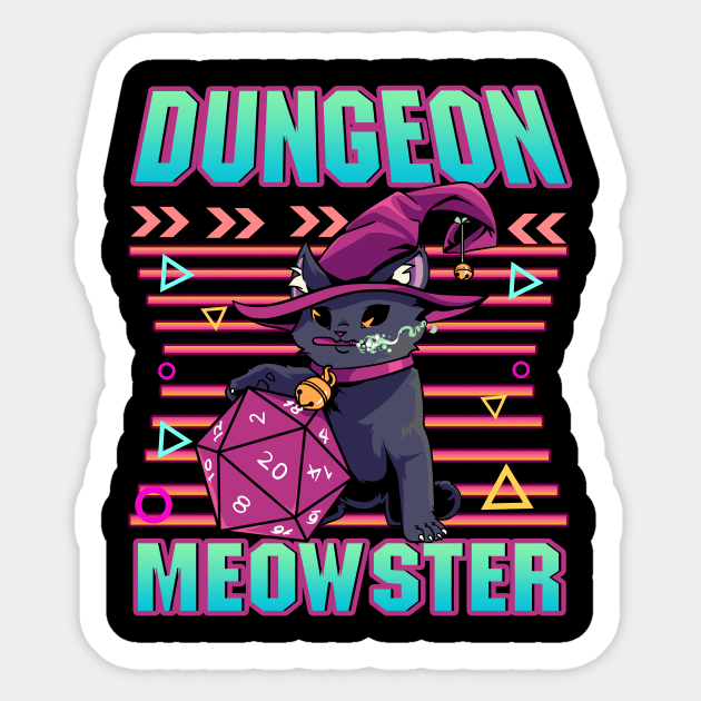 Dungeon Meowster Cute & Funny Gaming Sticker by theperfectpresents